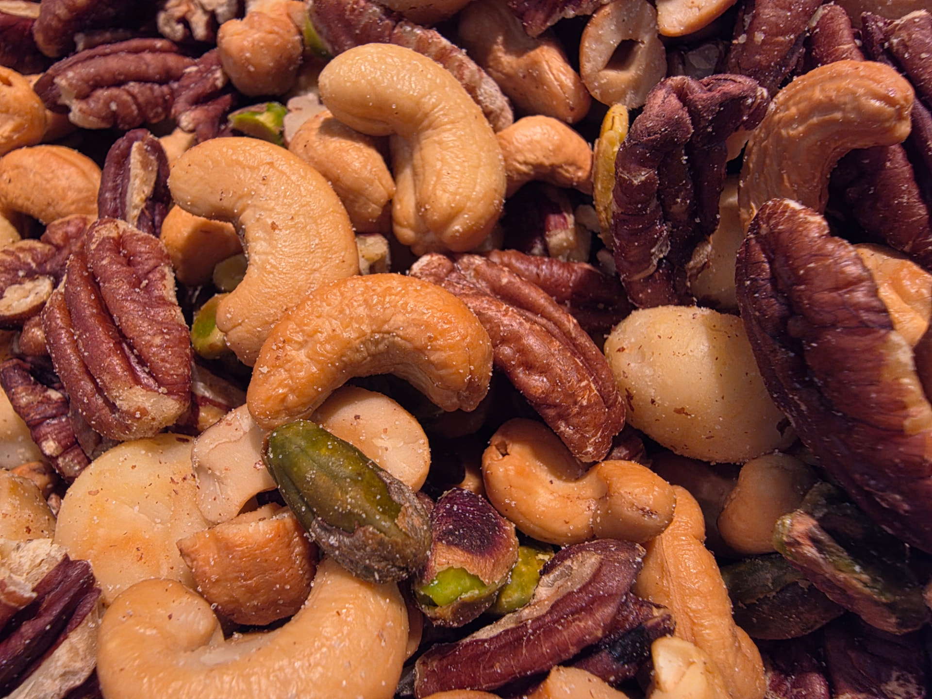 Mix van cashewnoten, pecannoten en andere noten