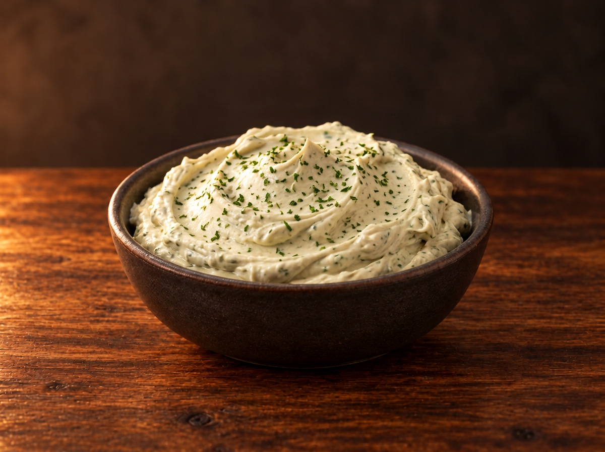 Kruidencrème in een schaaltje